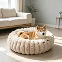 Round Washable Pet Bed – Foam Filled Soft Cat Dog Couch – Custom Pet Bed Manufacturer China
